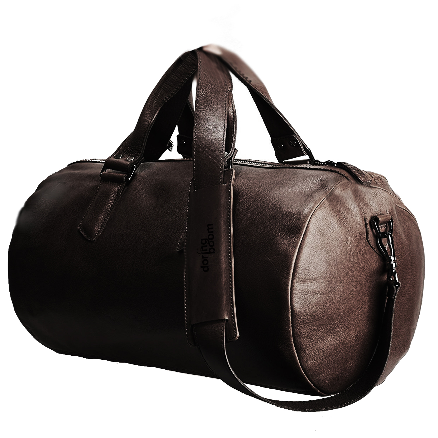 Genuine leather duffel discount bag